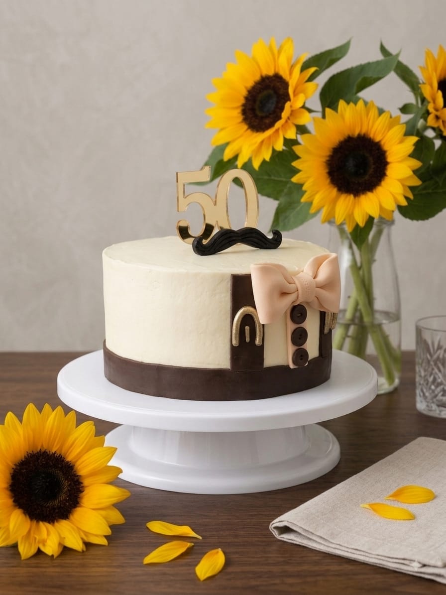 50th Birthday Tuxedo Cake