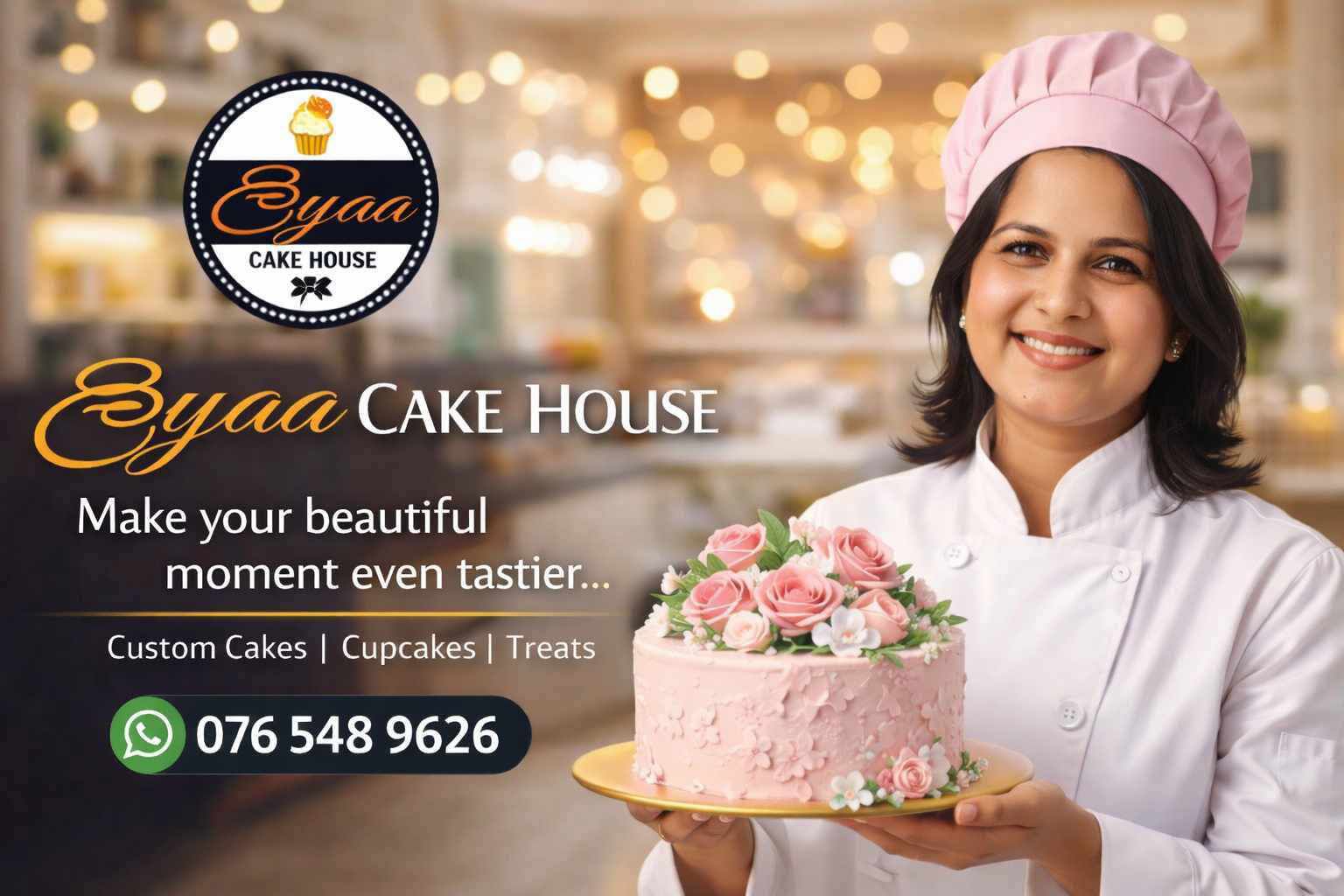 Liyaa Cake House - Professional baker with cake